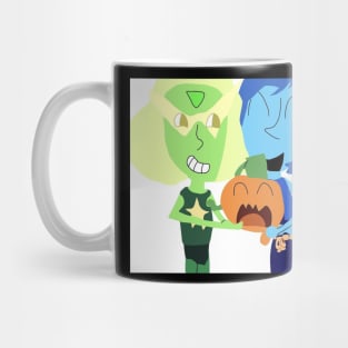 Peridot, Lapis, and Pumpkin. Mug